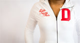 Delta Sueded Full Zip Hooded Jacket - Delta Sigma Theta