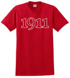 Founding Year Embroidered 1911 T-Shirt - Kappa Alpha Psi