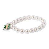 Alpha Kappa Alpha Pearl Charm Bracelet