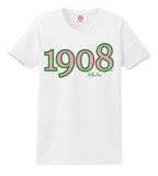 Alpha Kappa Alpha Founding Year 1908 Embroidered T-Shirt