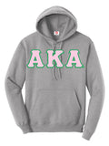 AKA 3 Greek Letter Embroidered Hoodie - Alpha Kappa Alpha