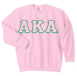 Alpha Kappa Alpha 3 Greek Letter Crewneck Sweatshirt- AKA