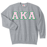 Alpha Kappa Alpha 3 Greek Letter Crewneck Sweatshirt- AKA