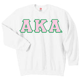 Alpha Kappa Alpha 3 Greek Letter Crewneck Sweatshirt- AKA