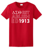 Delta Established Year T-Shirt - Delta Sigma Theta