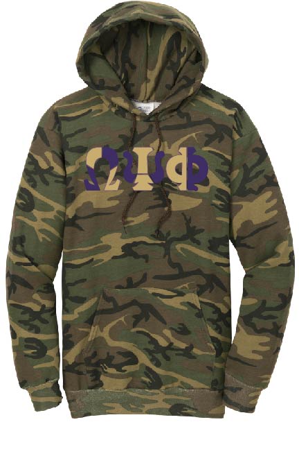 Omega Psi Phi Color Block Greek Lettered Hoodie