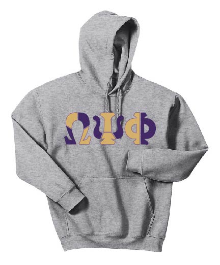 Omega Psi Phi Color Block Greek Lettered Hoodie