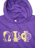 Omega Psi Phi Color Block Greek Lettered Hoodie