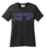 Sigma Gamma Rho 3 Greek Lettered Embroidered T-Shirt