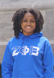 Zeta Phi Beta Color Block Greek Lettered Hoodie