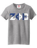 Zeta Phi Beta Color Block Greek Lettered T-Shirt