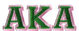 AKA Small Connected Greek Letters Patch - Alpha Kappa Alpha