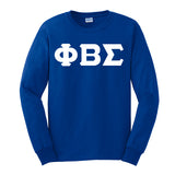 Sigma 3 Lettered Single Layered Long Sleeved Embroidered T-Shirt - Phi Beta Sigma