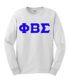 Sigma 3 Lettered Single Layered Long Sleeved Embroidered T-Shirt - Phi Beta Sigma